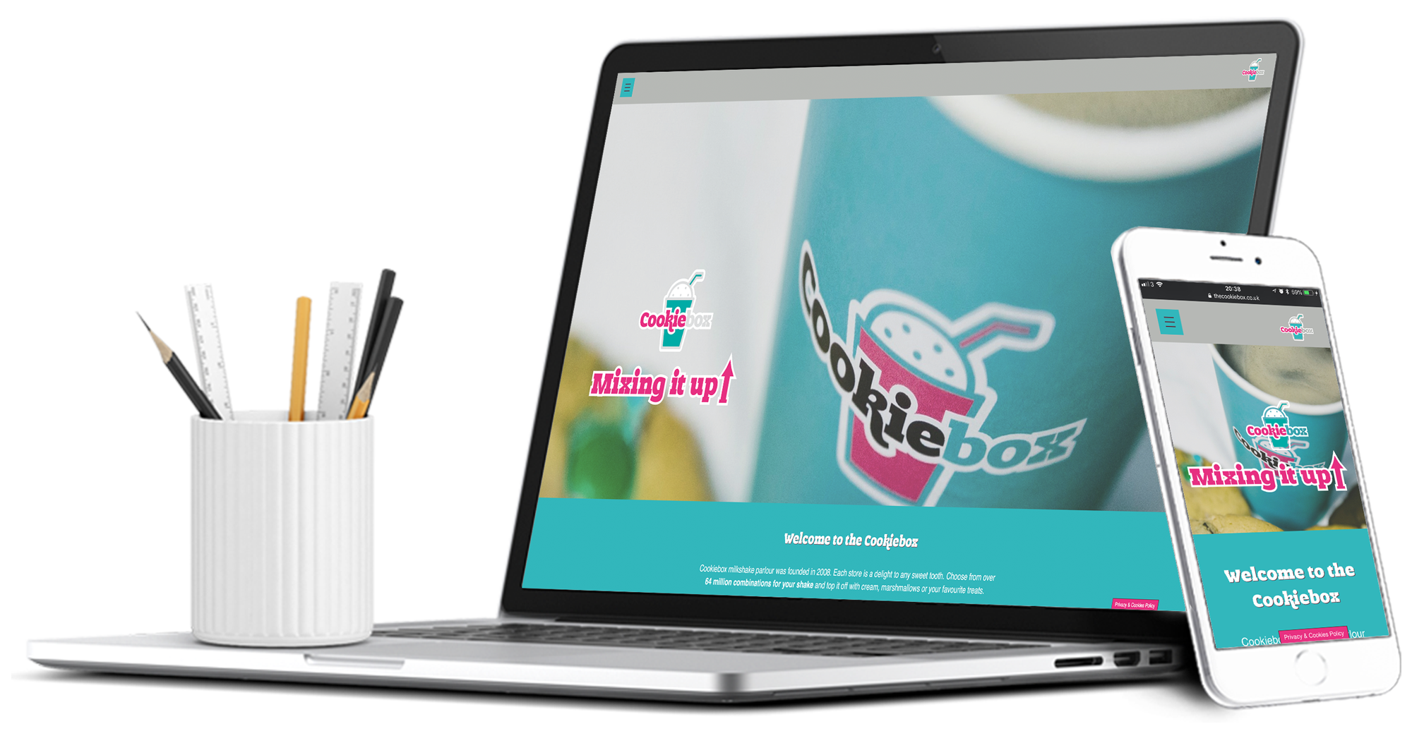Stickin Out Creative | Graphic Design & Web Design Belfast | Cookiebox New Website | Mixing It Up